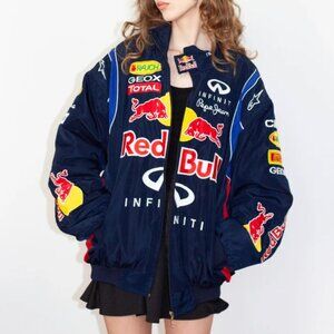 F1 Nascar Red Bull Racing Jacket Navy Blue Size M